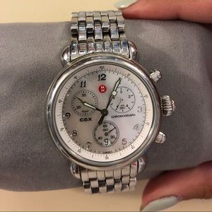 Michele CSX Silver Watch